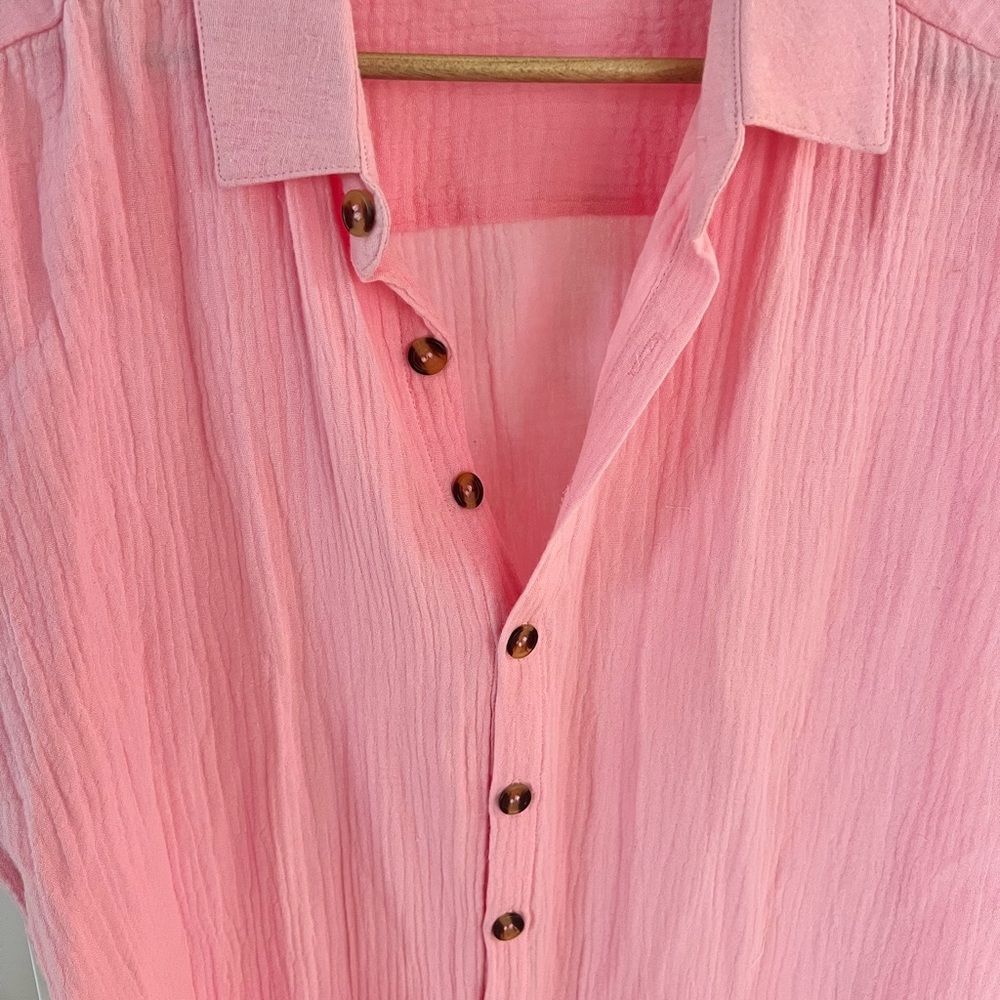 Pink Button Down Maxi - Picture 3 of 3